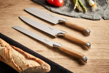 Laguiole By Hâws 3-piece chef's knife set - Olive - Hâws