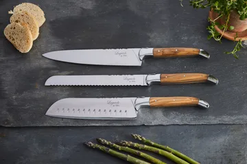 Laguiole By Hâws 3-piece chef's knife set - Olive - Hâws