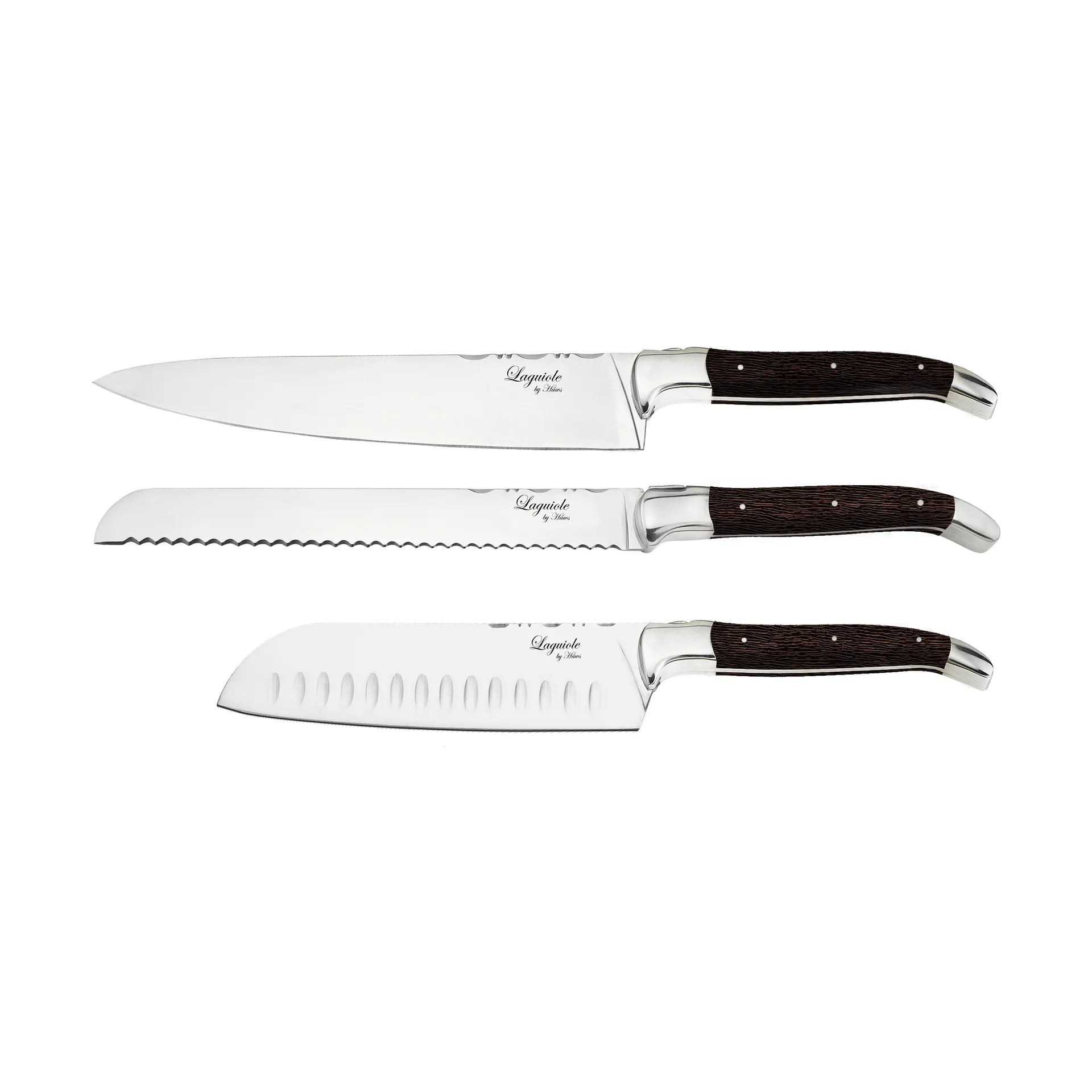 Laguiole By Hâws 3-piece chef's knife set, Wenge Hâws