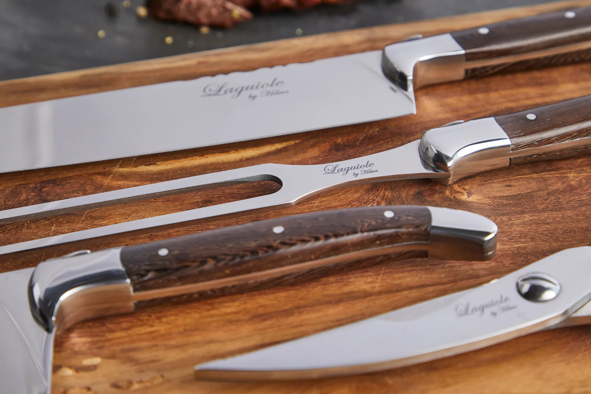 Laguiole By Hâws 4-piece chef's knife set, Wenge Hâws