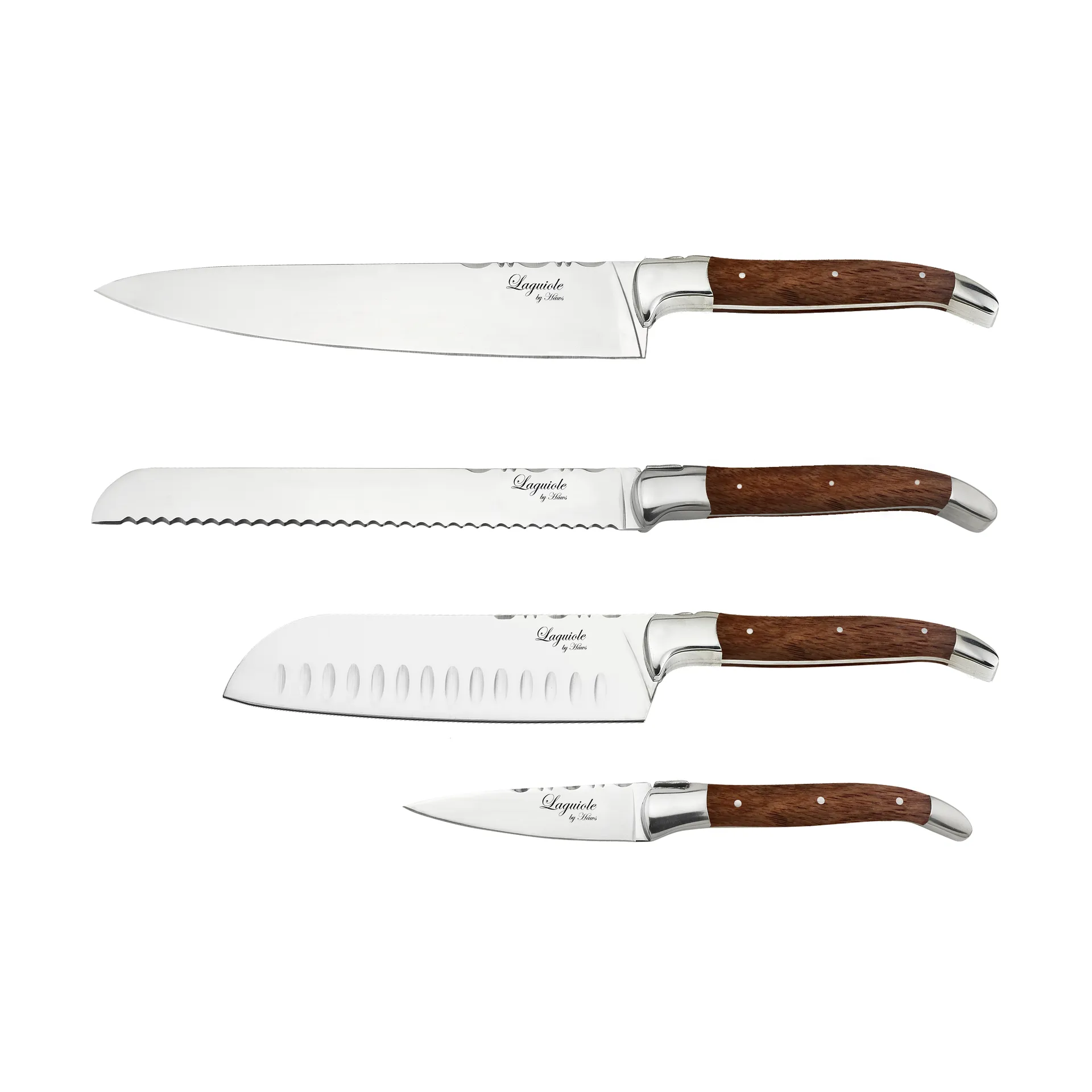 Laguiole By Hâws 4-piece knife set, Rosewood Hâws