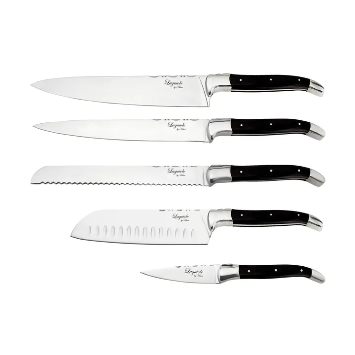 Laguiole By Hâws 5-piece kitchen knife set - Black Wood - Hâws