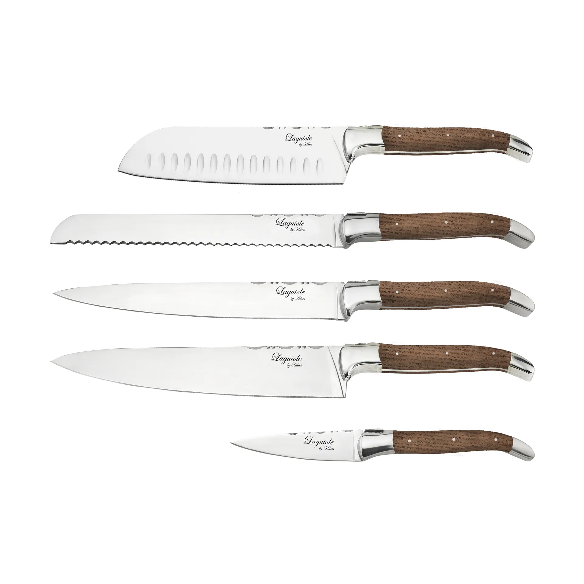 Laguiole By Hâws 5-piece kitchen knife set, Oak Hâws