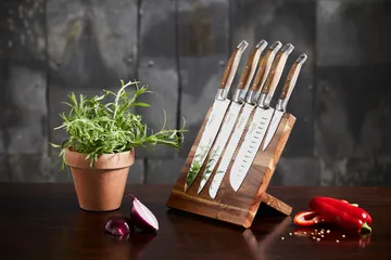 Laguiole By Hâws 5-piece kitchen knife set - Olive - Hâws