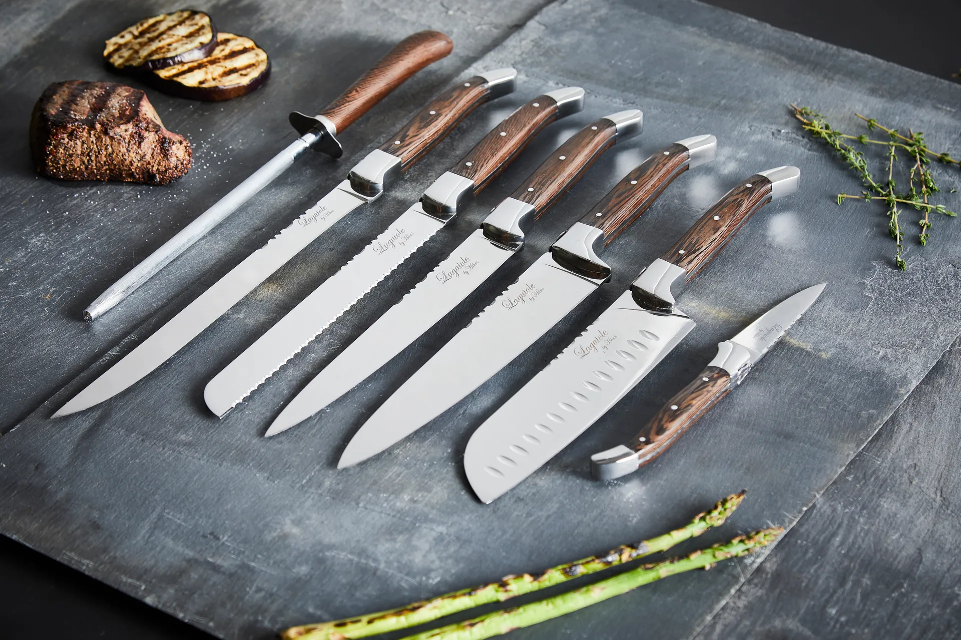 Laguiole By Hâws 7-piece chef's knife set, Wenge Hâws