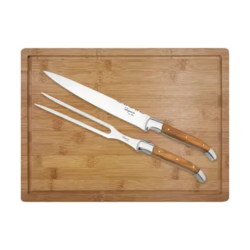 Laguiole By Hâws carving set with cutting board 3-piece - Olive - Hâws