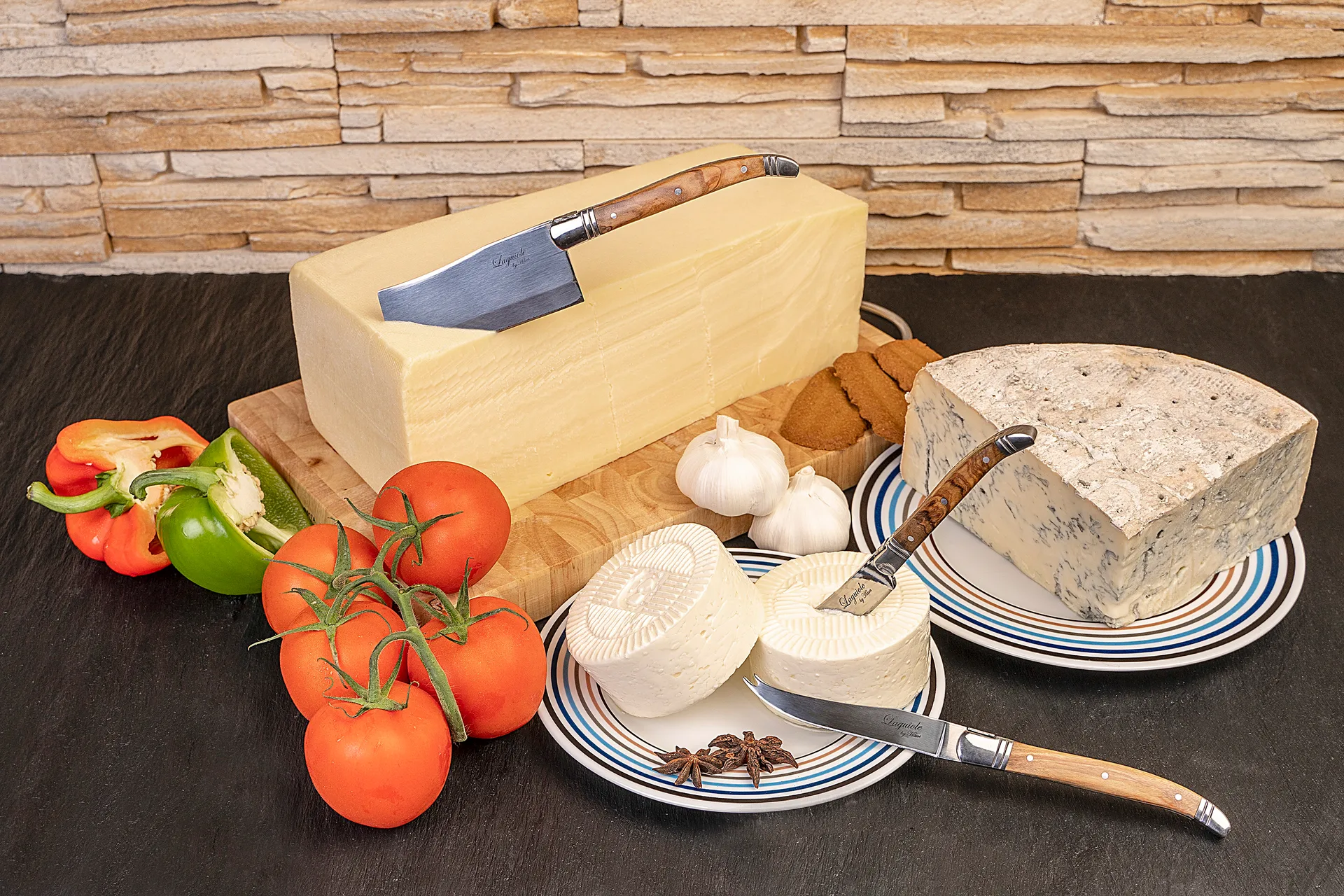 Laguiole By Hâws cheese knife set 3-piece, Olive Hâws