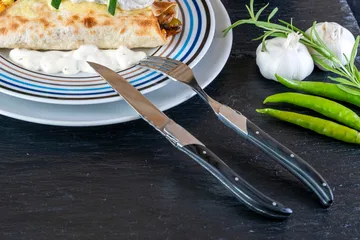 Laguiole By Hâws grill knife 6-pack - Black Wood - Hâws