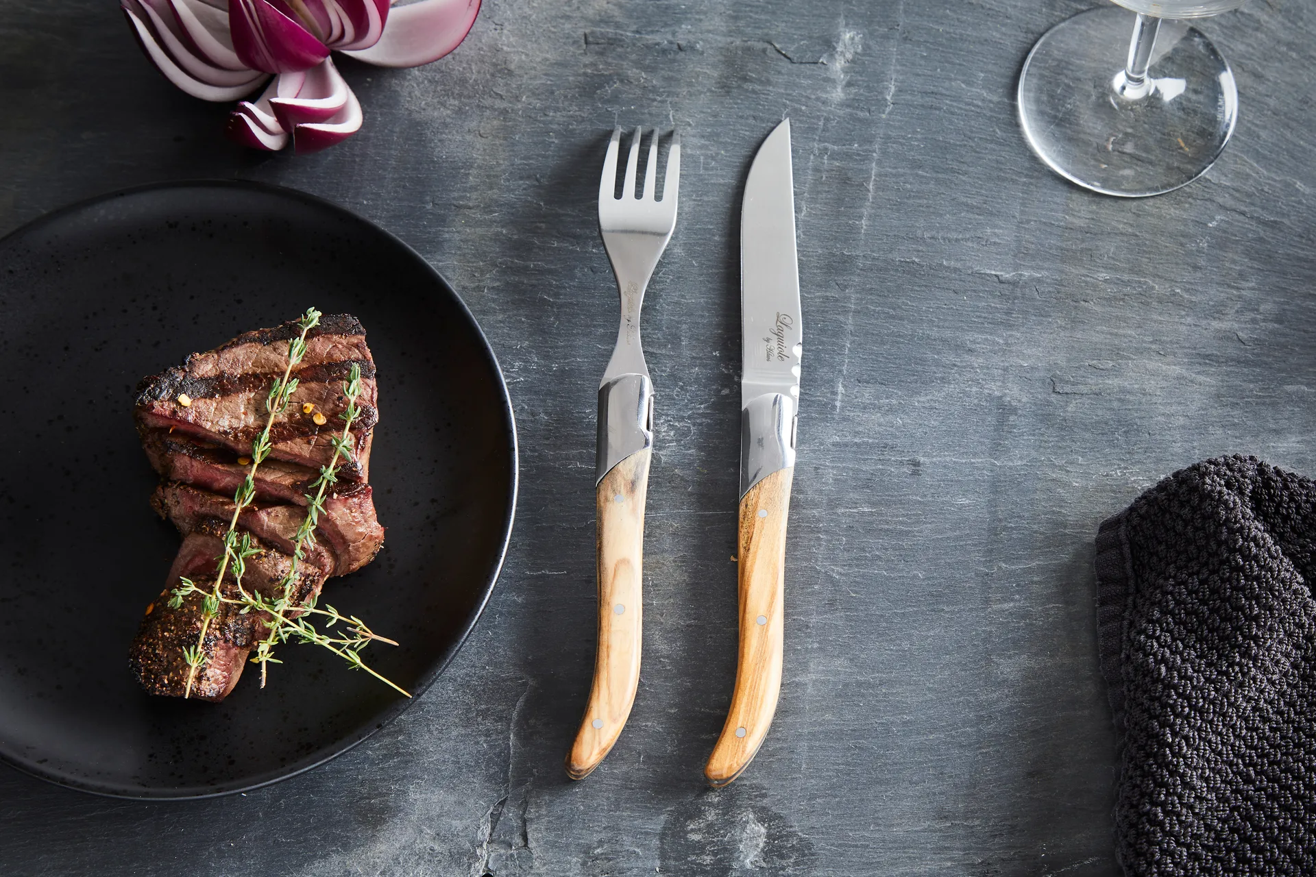 Laguiole By Hâws grilling fork 6-pack, Olive Hâws