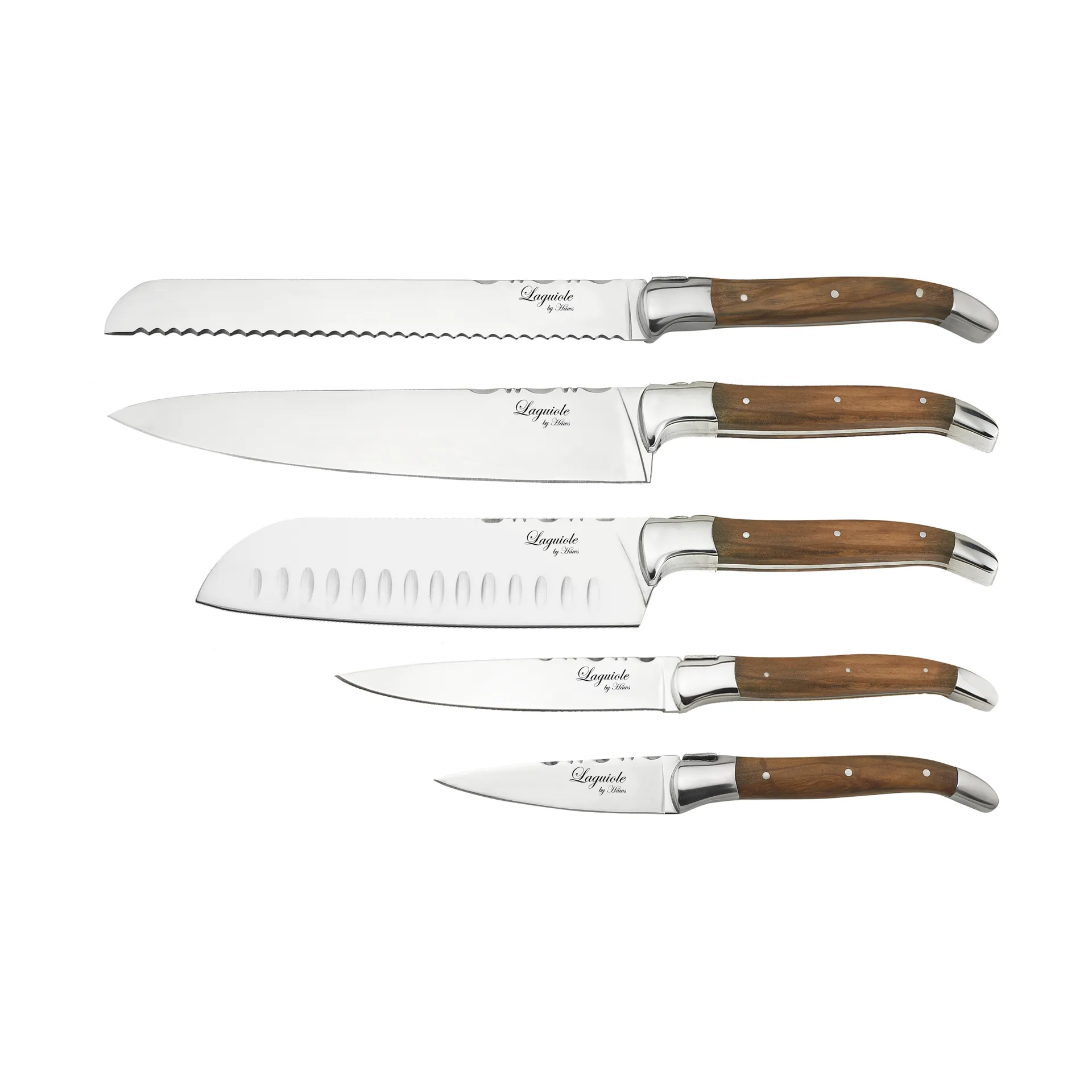 Laguiole By Hâws knife set 5-piece, Olive Hâws