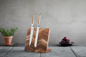 Laguiole By Hâws magnetic knife block 22.6x19.5 cm - Acacia - Hâws