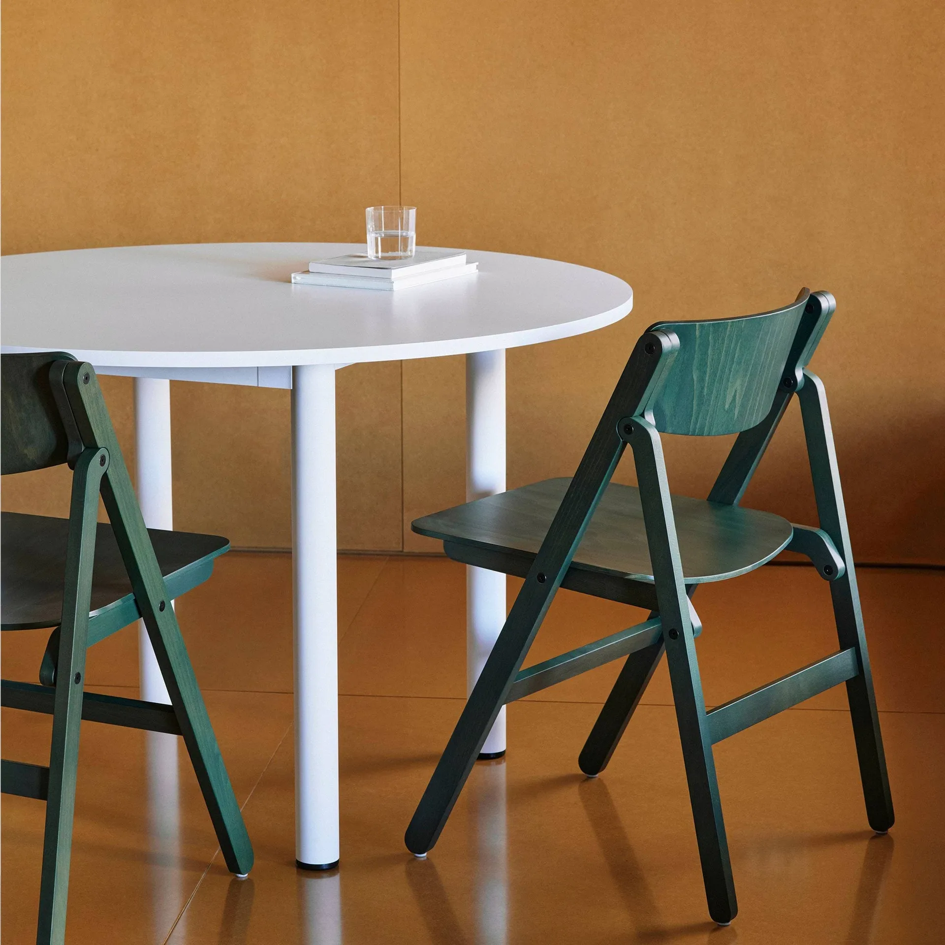 Backflip Chair chair, Cedar green lacquered beech HAY