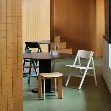 Backflip Chair chair - Cream white lacquered beech - HAY