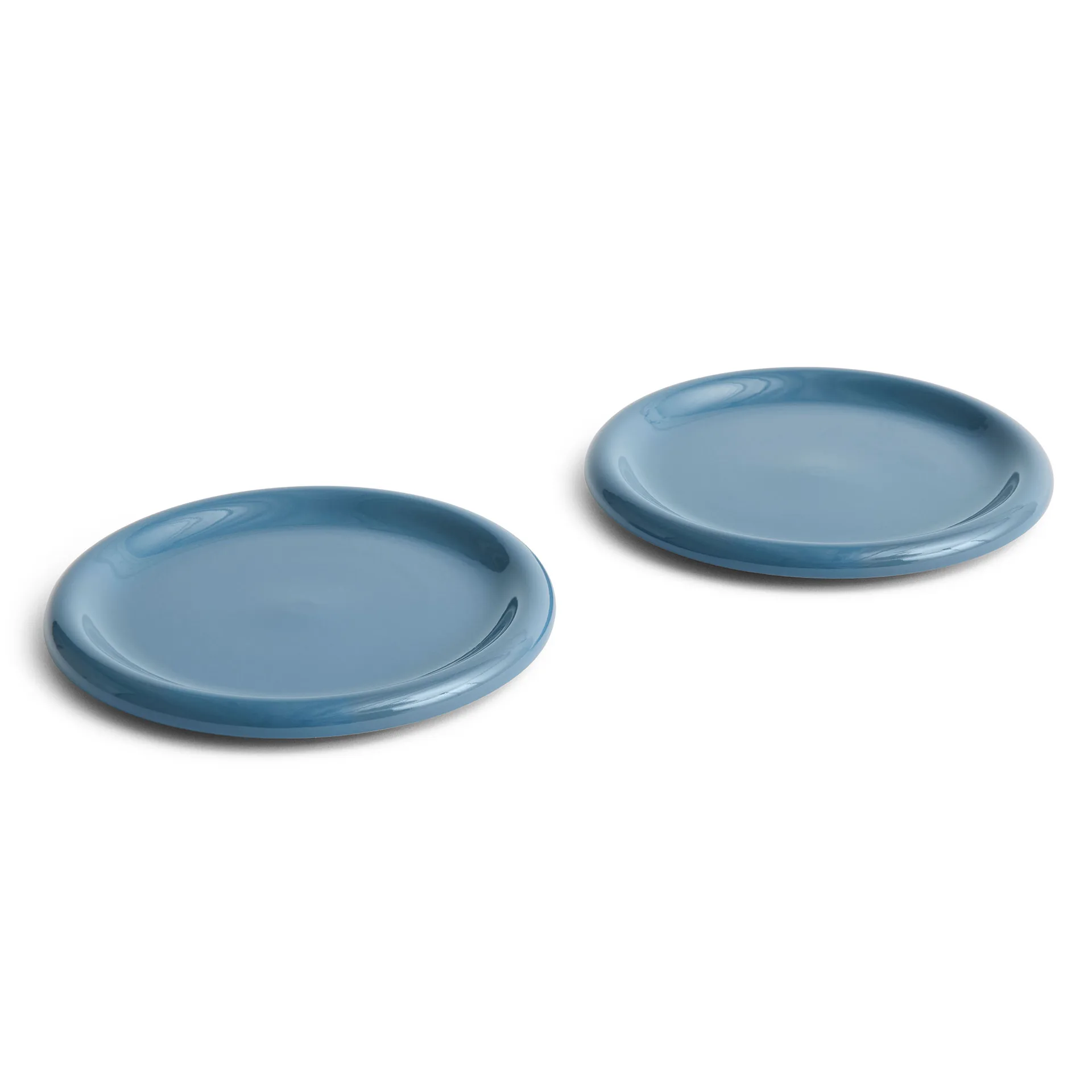 Barro plate, Dark blue, Ø24 cm 2-pack HAY