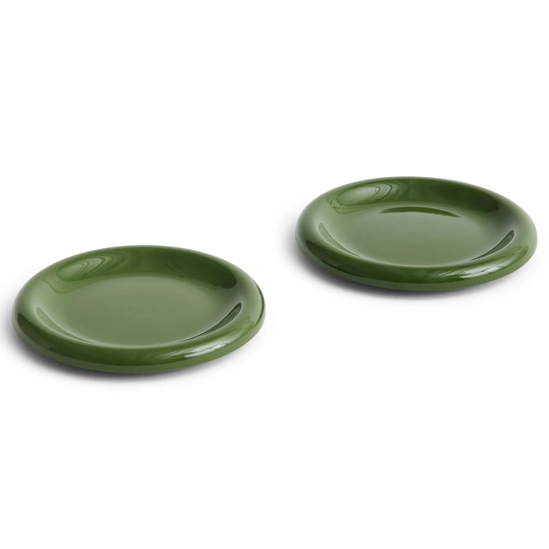 Barro plate, Green, Ø18 cm 2-pack HAY