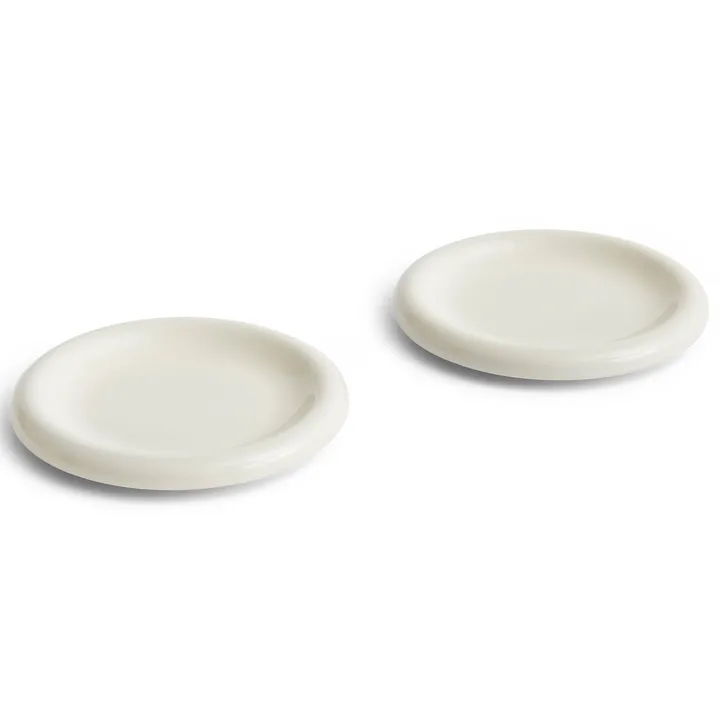 Barro plate - Off-white, Ø18 cm 2-pack - HAY