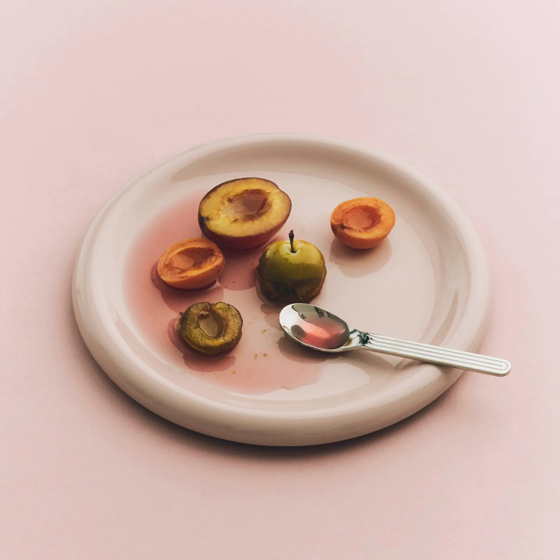 Barro plate, Pink, Ø24 cm 2-pack HAY