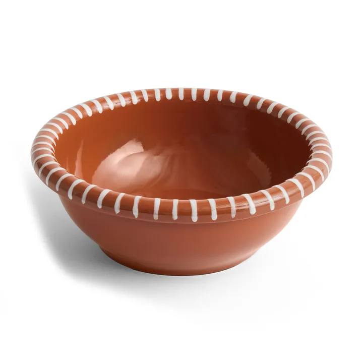 Barro salad bowl - Natural with stripes, Ø26 cm - HAY