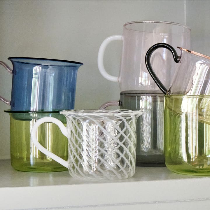 Borosilicate mug 2-pack, pink-white HAY