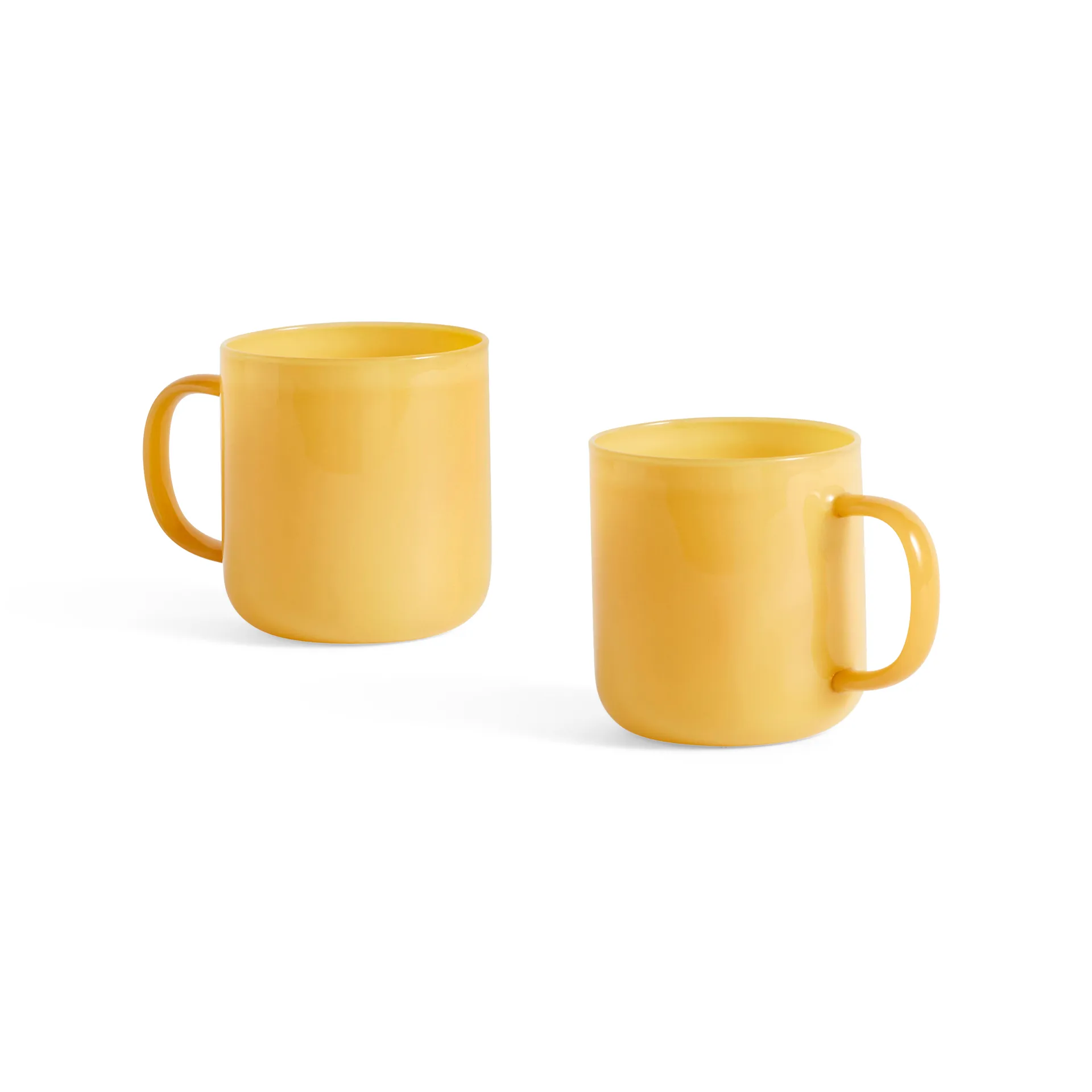 Borosilicate mug 30 cl 2-pack, Jade yellow HAY