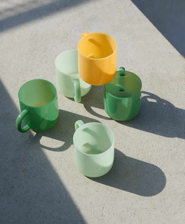 Borosilicate mug 30 cl 2-pack, Jade yellow HAY