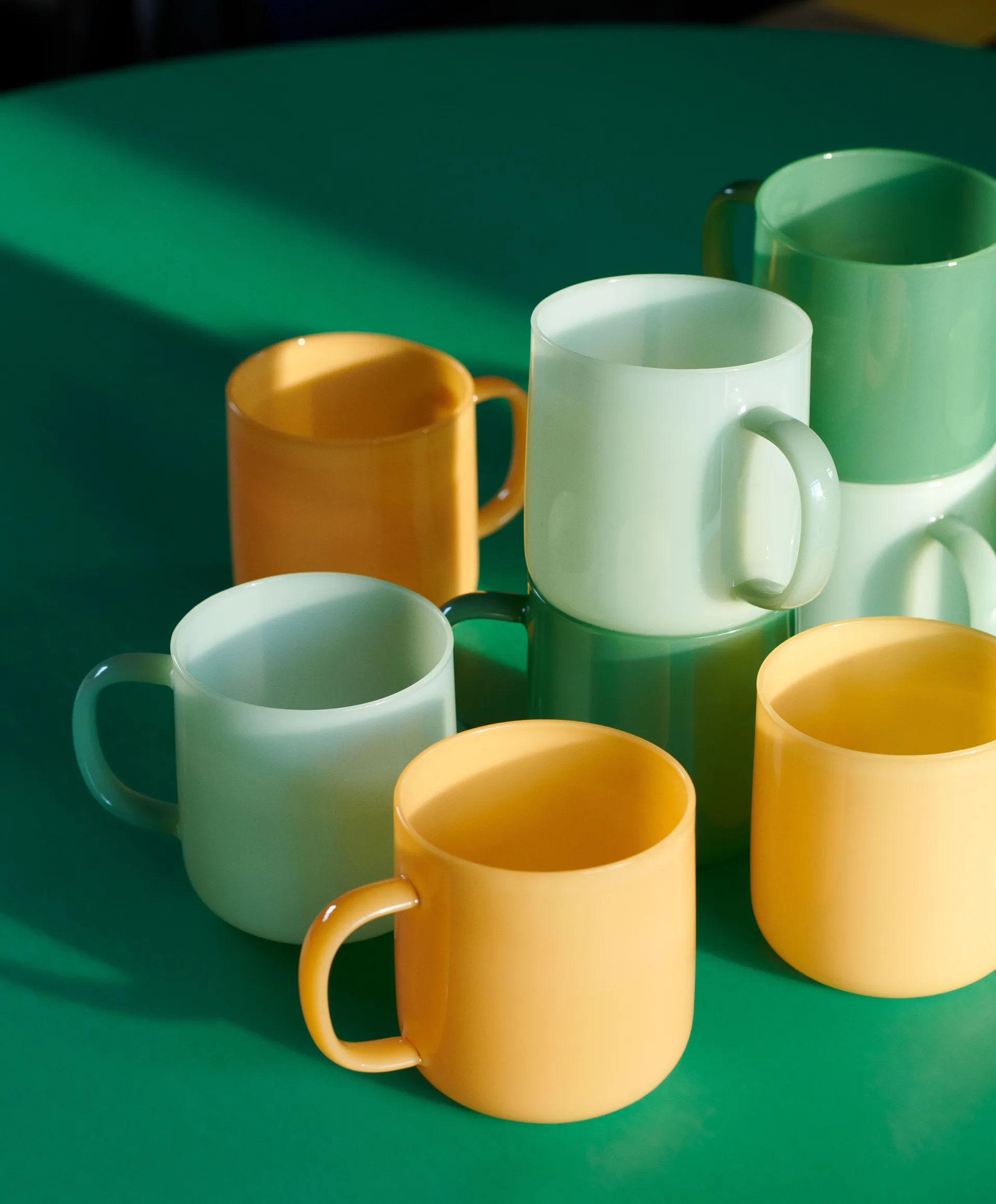 Borosilicate mug 30 cl 2-pack, Jade yellow HAY