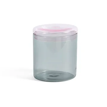 Borosilicate storage jar glass L 1 liter - grey - HAY