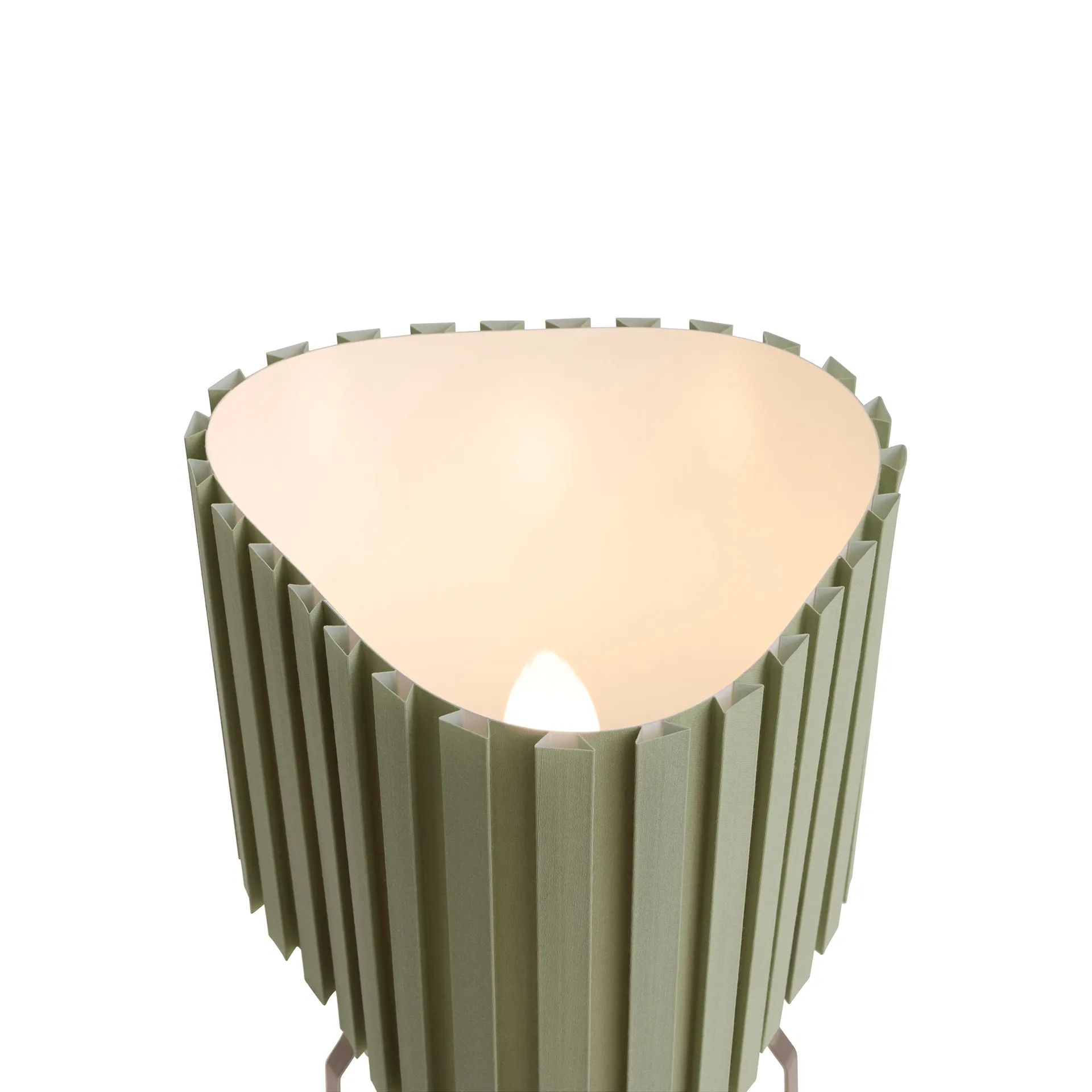 Canelé table lamp, Almond green HAY
