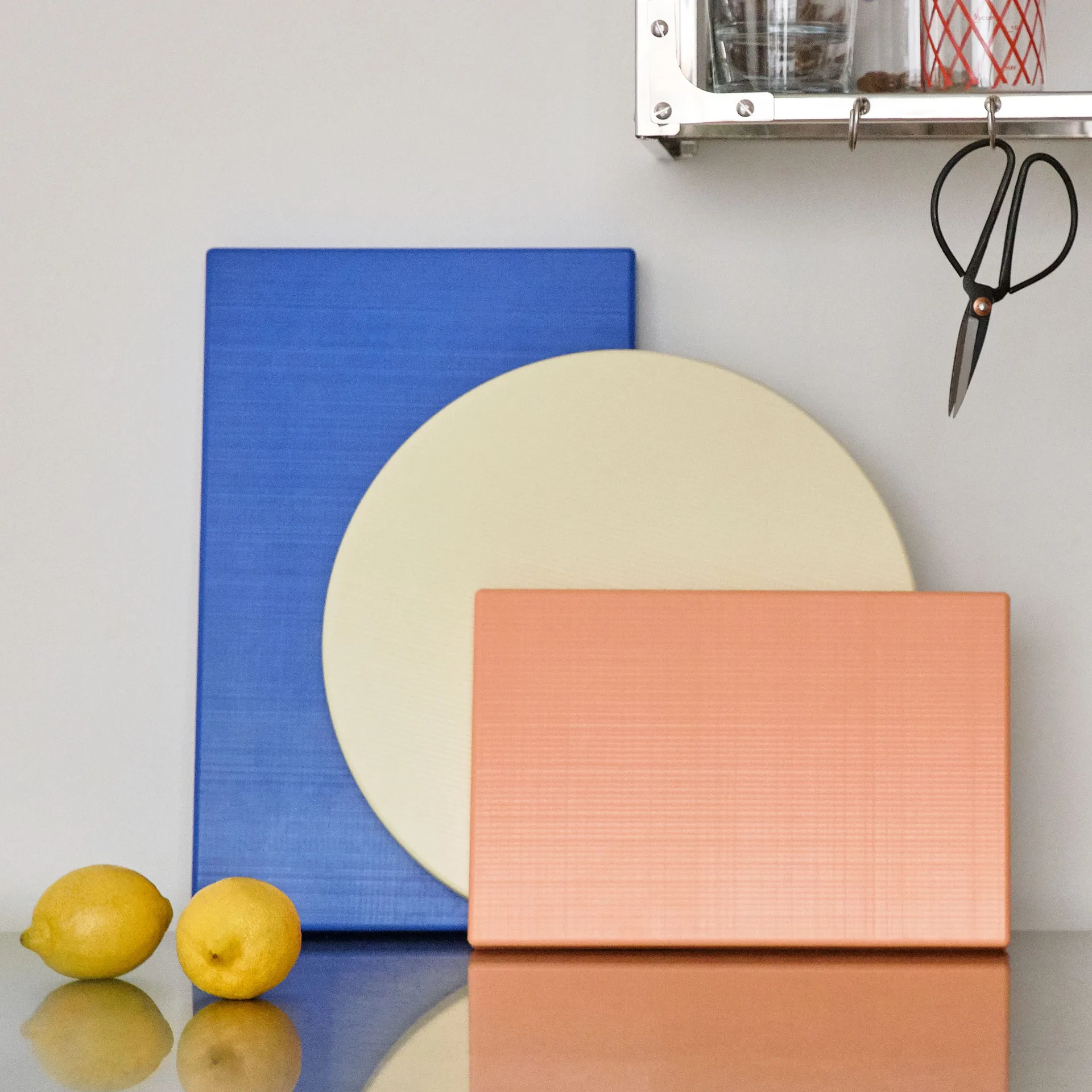 Chopping Board cutting board L Ø34 cm, off-white HAY