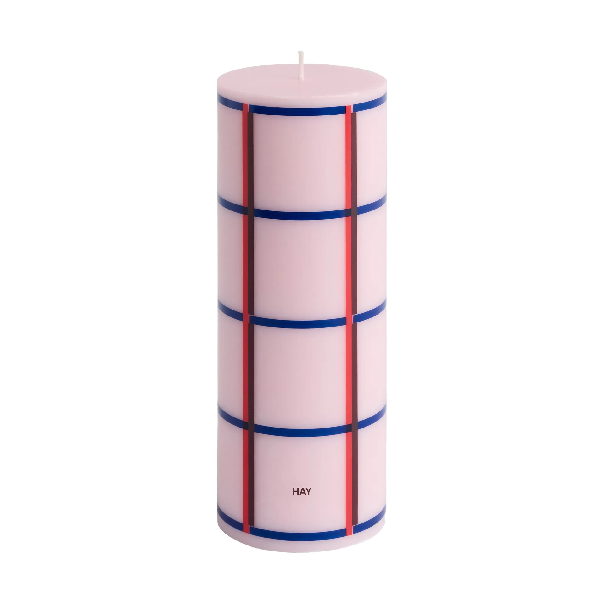Column Candle block candle medium 20 cm, Light pink-red-bordeaux-dark blue HAY