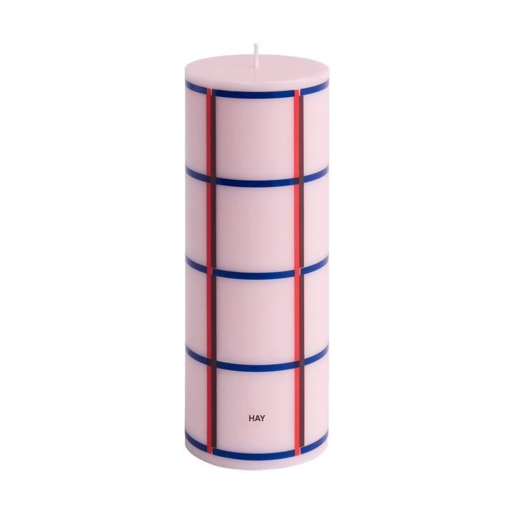 Column Candle block candle medium 20 cm - Light pink-red-bordeaux-dark blue - HAY