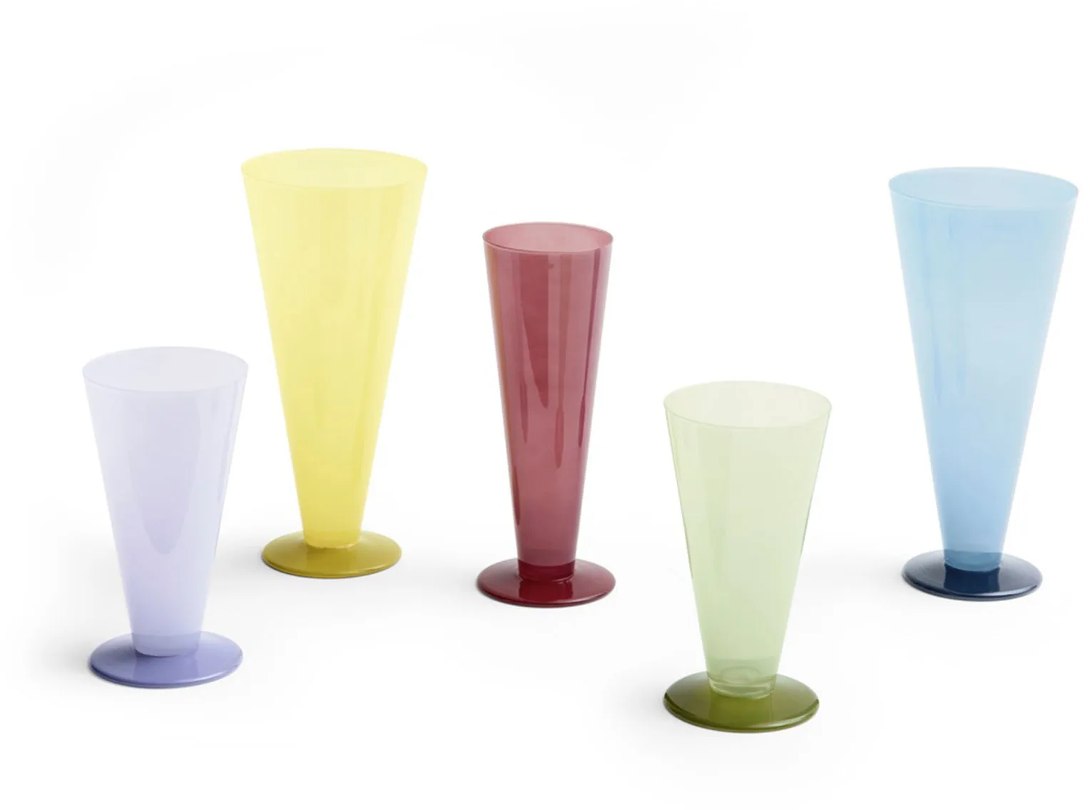 Conical vase, Yellow-lime green, large HAY