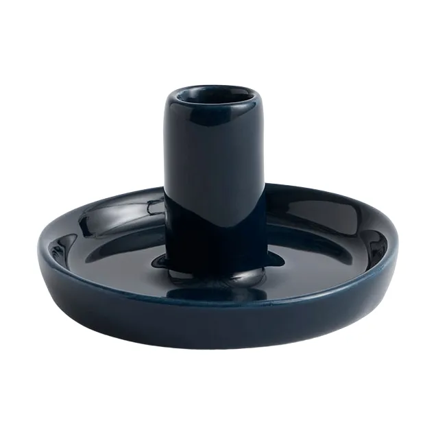 Disc candleholder, Midnight blue, Ø7x4 cm HAY