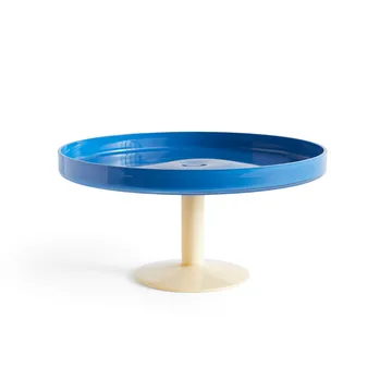 Display cake stand on foot Ø26.5 cm - Blue-beige - HAY