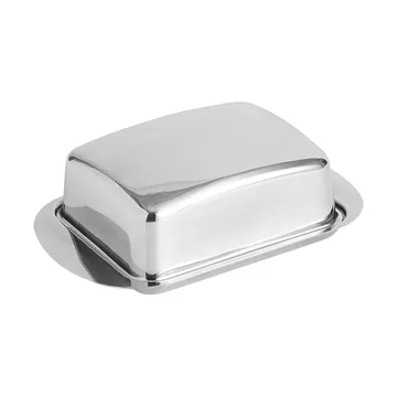 Essential Steel butter dish - Stainless steel, 10x17 cm - HAY