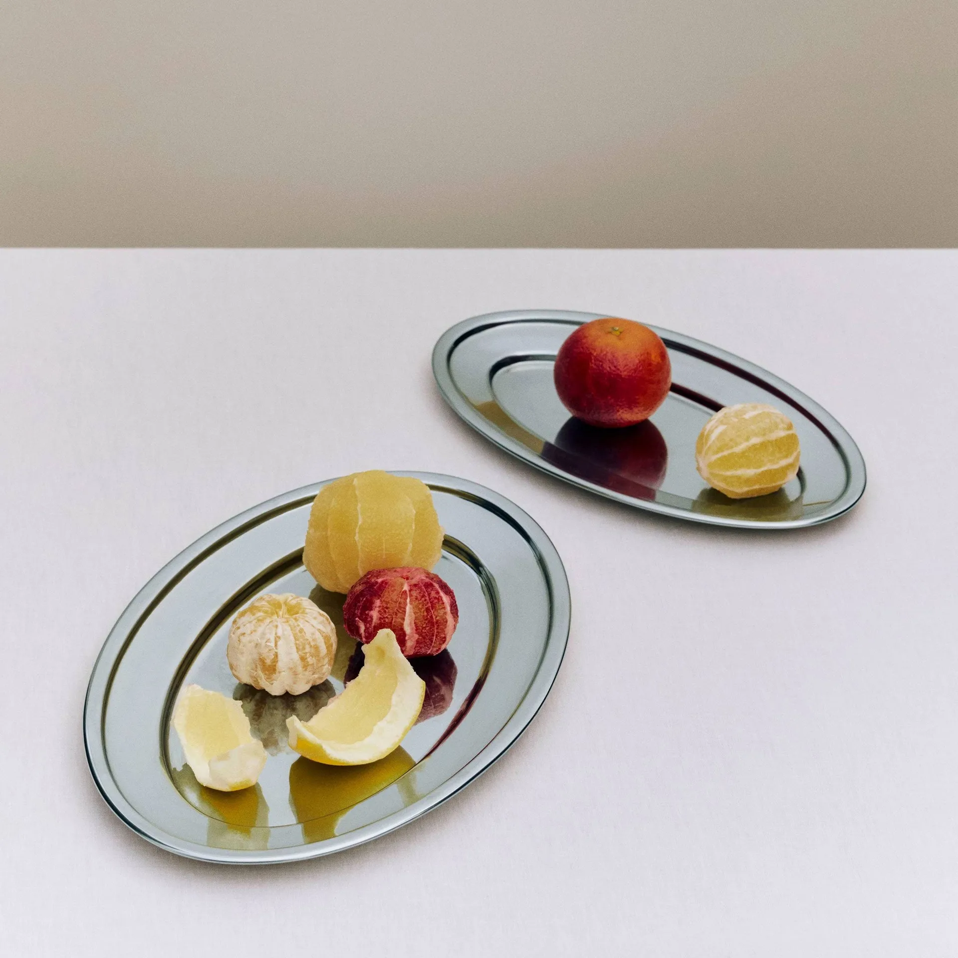 Essential Steel serving platter, Stainless steel oval medium HAY