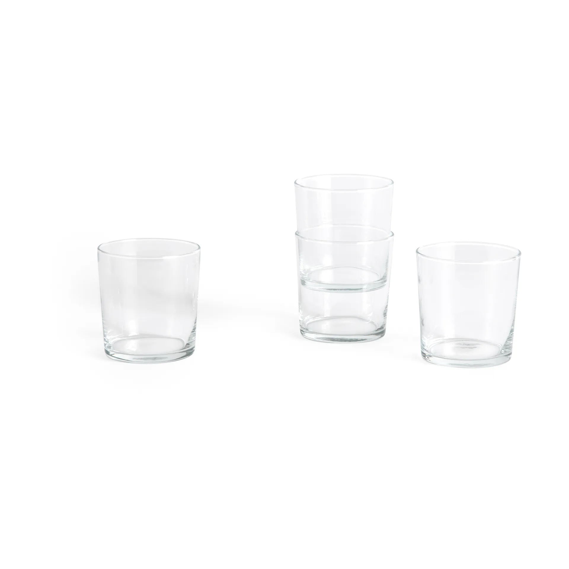Glass drinking glass M 36 cl 4-pack, Clear HAY