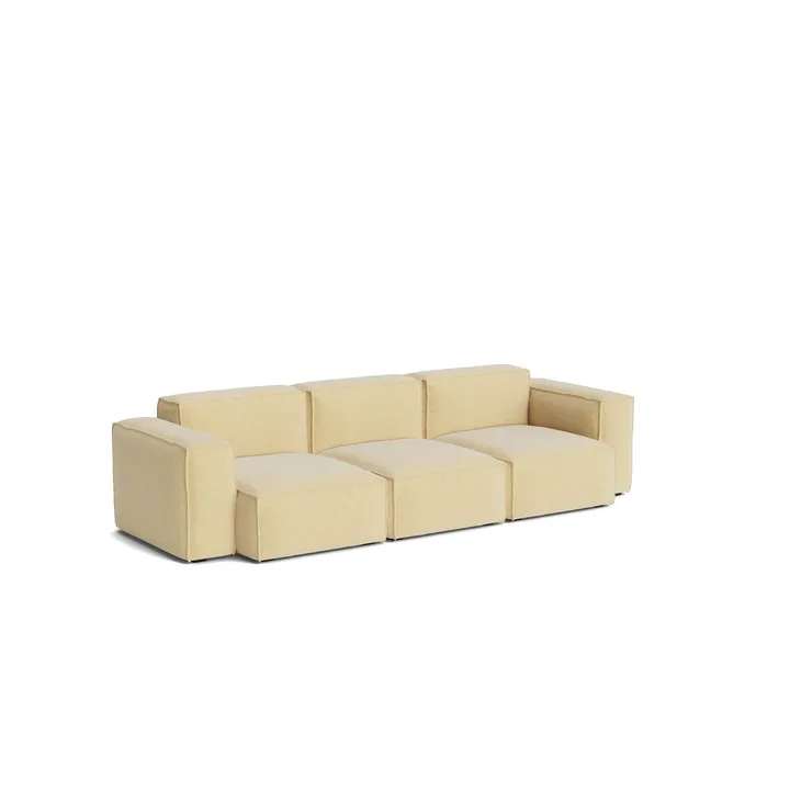 Mags Soft Low Armrest sofa 2.5-seater combination 1 - Tartaglia Ocre white, removable cover - HAY