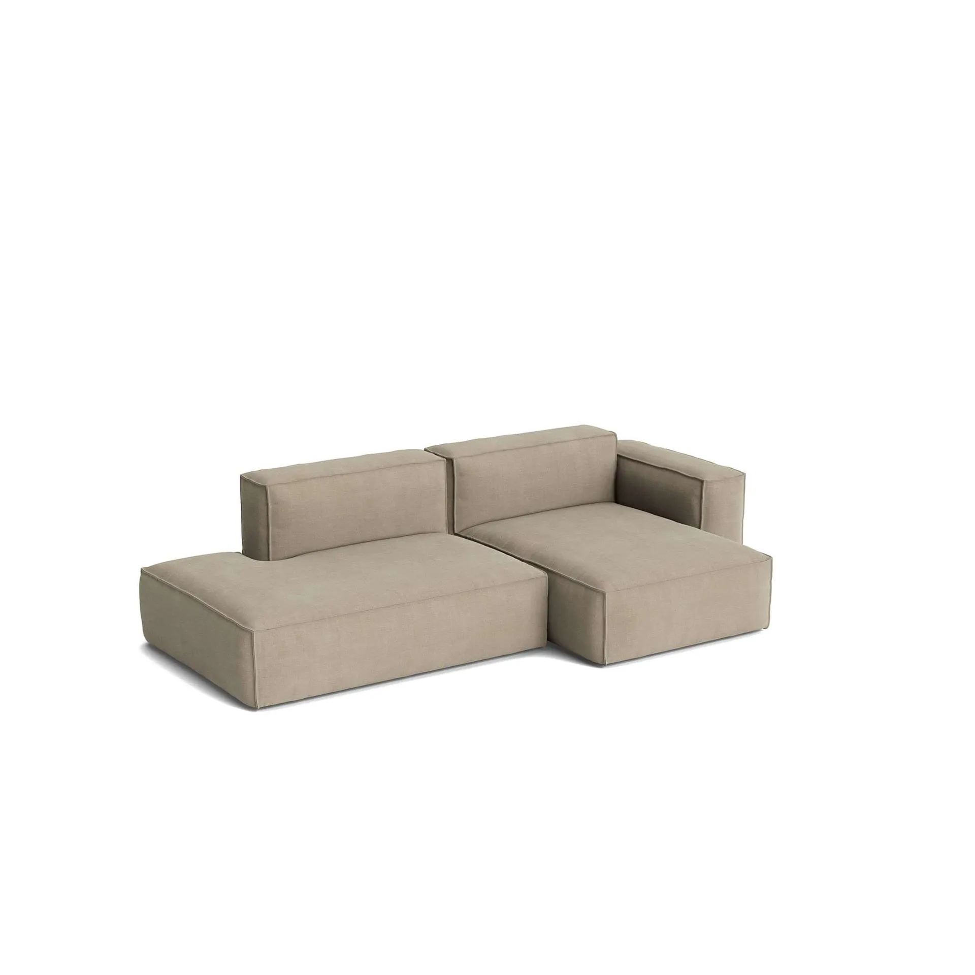 Mags Soft Low Armrest sofa 2.5-seater combination 3, Linara beige, right-hand, removable cover HAY