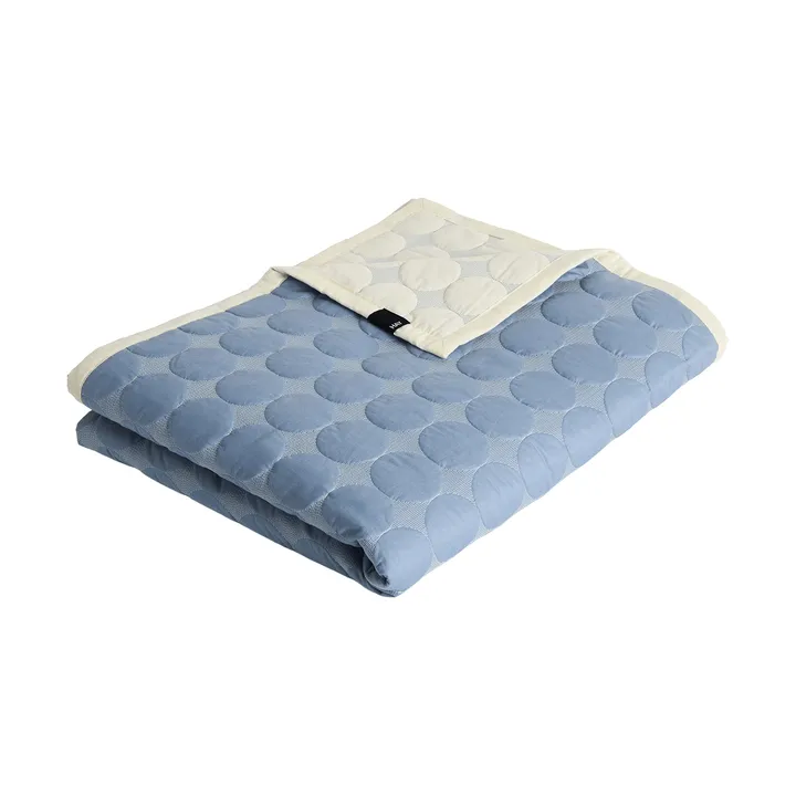 Mega Dot organic bedspread 260x260 cm - Dusty blue - HAY