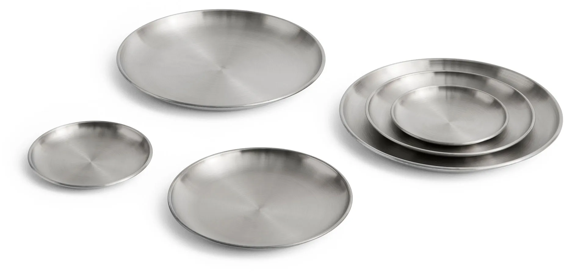 Outdoor Market plate, Stainless steel, Ø13.5 cm, 2-pack HAY
