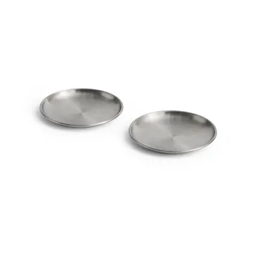Outdoor Market plate - Stainless steel, Ø13.5 cm, 2-pack - HAY