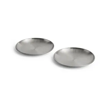 Outdoor Market plate - Stainless steel, Ø20 cm, 2-pack - HAY