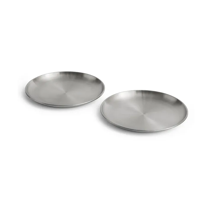 Outdoor Market plate - Stainless steel, Ø26 cm, 2-pack - HAY