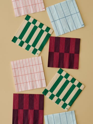 Pattern Dinner napkin 40x40 cm 20-pack - Dinner green-dark green - HAY