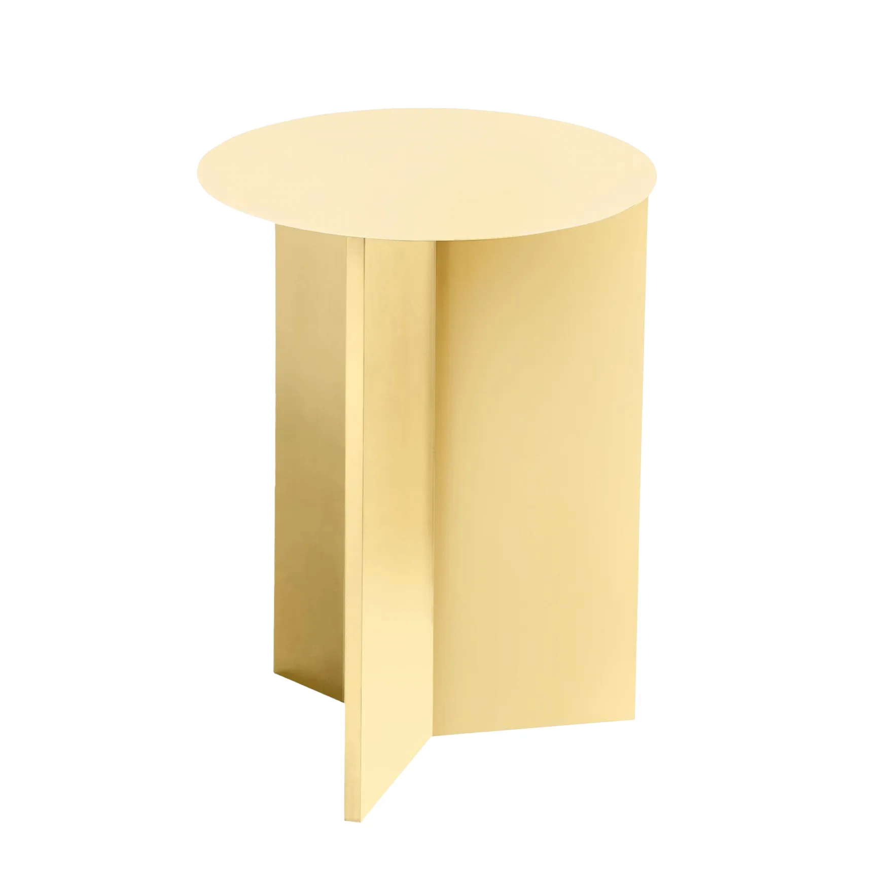 Slit high side table Ø35 cm, Light yellow HAY