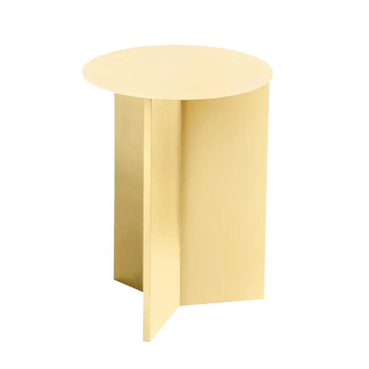 Slit high side table Ø35 cm - Light yellow - HAY