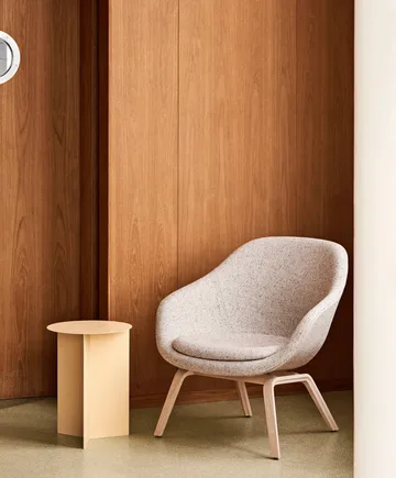 Slit high side table Ø35 cm - Light yellow - HAY