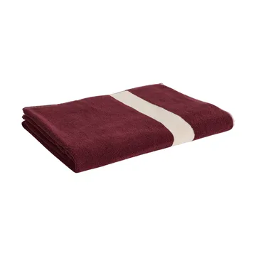 Stripe towel - Burgundy, 100x150 cm - HAY