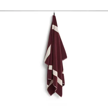 Stripe towel - Burgundy, 100x150 cm - HAY